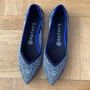 Rothys Navy Houndstooth Points 8